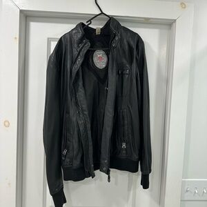 Men's Vintage Real Italian Black Leather Jacket